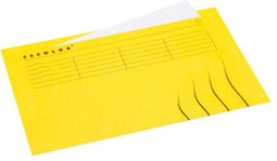 Vouwmap Secolor Folio ongelijk 225gr geel - 25 stuks