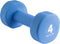Wonder Core Dumbbell Neopreen Hexagon, Gewichten Halter - Blauw - 1x 4 KG - Workout Fitness Krachttraining accessoires