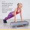 Wonder Core Fitness Aerobic Step - grijs - in hoogte verstelbaar, stepbank, fitness steps, workout step verhoging bankje, anti-slip, Fitness apparaat toestel voor thuis