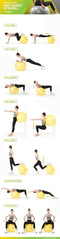 Wonder Core, Gymbal Fitness Yoga Pilates Fitness Bal - Antiburst - 75 cm - Grijs - incl. pomp -- Zitbal Zwangerschapsbal - Fitness accessoires