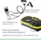 Wonder Core Rock n Fit Fitness trilplaat met zitje - Vibratietrainer - Fitness apparaat toestel Lichaamstrainer voor workout thuis sport, Trainingsstoel, Hometrainer buikspieren - incl. weerstandsbanden.