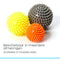 Wonder Core Spiky Massage Ball - 9 cm - Grijs -Myofasciale bal, gymnastiekbal, Fitnessbal Egel bal voor zelfmassage van verschillende delen van het lichaam, Spierherstel na hardlopen - Massageaccessoires