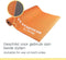 Wonder Core Yogamat Fitness Sport Gymnastiek Pilates Mat antislip 6 mm dik - Oranje / Grijs - 170 x 60 cm