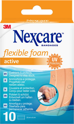 Wondpleister nexcare active flex foam 6x10cm 10st
