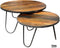 Wood & Iron Coffee Table Rough Mango Set of 2