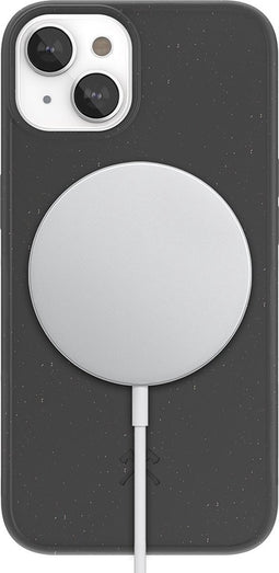 Woodcessories Bio Case MagSafe - geschikt voor iPhone 14 Plus - duurzaam - eco vriendelijk - gemaakt van bio-materialen - geschikt voor MagSafe en draadloos laden - Black