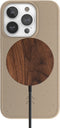 Woodcessories Case MagSafe - geschikt voor iPhone 14 Pro - gemaakt van bio-materialen - geschikt voor MagSafe en draadloos laden - Taupe