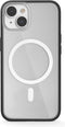 Woodcessories Clear Case Bio MagSafe - geschikt voor iPhone 14 Plus - gemaakt van bio-materialen - geschikt voor MagSafe en draadloos laden - Black-clear