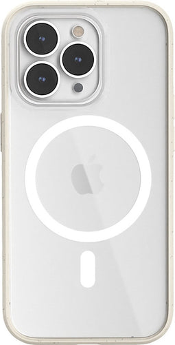 Woodcessories Clear Case Bio MagSafe - geschikt voor iPhone 14 Pro Max - gemaakt van bio-materialen - geschikt voor MagSafe en draadloos laden - Offwhite-clear