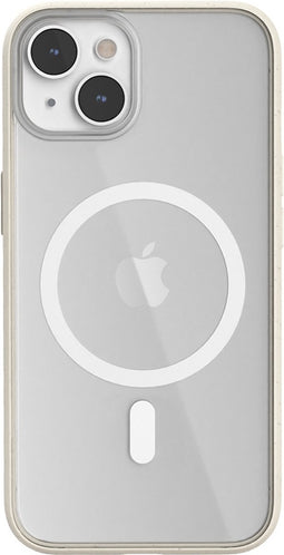 Woodcessories Clear Case Bio MagSafe - geschikt voor iPhone 14 - gemaakt van bio-materialen - geschikt voor MagSafe en draadloos laden - Offwhite-clear