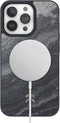 Woodcessories Magnetic Stone Case - geschikt voor iPhone 14 Pro Max- ingelegd met echt steen - geschikt voor MagSafe en draadloos laden - Camo grey