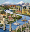 Wooden City - 2in1 - Houten Legpuzzel - World Landmarks - 37,5x25,4cm