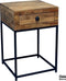 Wooden Iron Sidetable 40