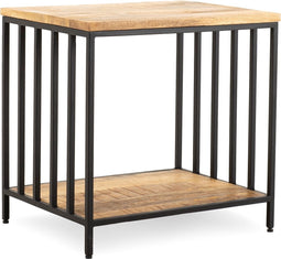 Wooden Iron Sidetable 45