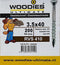 Woodies glaslatschroeven 3.5 x 40 mm - RVS A1 - TX10 (Per 200 stuks)