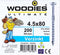WOODIES® Ultimate Platverzonkenkopschroef Torx Verzinkt 4,5x80 Deeldraad VE=200 - 61545511