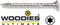 WOODIES® Ultimate Platverzonkenkopschroef Torx Verzinkt 4x45 Deeldraad VE=200 - 61540391