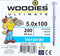 WOODIES® Ultimate Platverzonkenkopschroef Torx Verzinkt 5x100 Deeldraad VE=200 - 61550581
