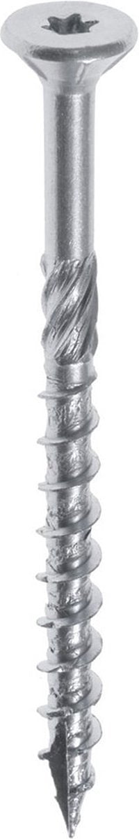 Woodies Ultimate spaanplaatschroef 4x40mm - platkop - verzinkt - deeldraad - T20 - 61540371 (Per 500 stuks)