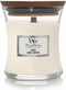 WoodWick Geurkaars Mini Linen - 8 cm / ø 7 cm - Geurkaars in Glas - Houten Lont
