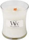 WoodWick Geurkaars Mini Linen - 8 cm / ø 7 cm - Geurkaars in Glas - Houten Lont
