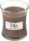 WoodWick Geurkaars Mini Sand & Driftwood - 8 cm / ø 7 cm - Geurkaars in Glas - Houten Lont