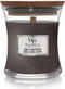 WoodWick Geurkaars Mini Sand & Driftwood - 8 cm / ø 7 cm - Geurkaars in Glas - Houten Lont