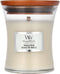 WoodWick Geurkaars Mini Vanilla Bean - 8 cm / ø 7 cm - Geurkaars in Glas - Houten Lont