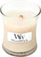 WoodWick Geurkaars Mini Vanilla Bean - 8 cm / ø 7 cm - Geurkaars in Glas - Houten Lont