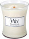 WoodWick Geurkaars Mini Vanilla Bean - 8 cm / ø 7 cm - Geurkaars in Glas - Houten Lont
