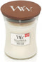WoodWick Geurkaars Mini White Teak 85 gr