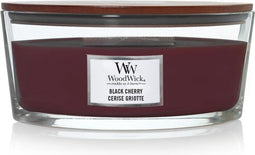 WoodWick Heartwick Flame Ellipse Geurkaars - Black Cherry - 50 branduren