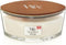 WoodWick Heartwick Flame Ellipse Geurkaars - White Teak - 50 branduren