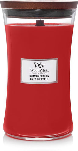 WoodWick Hourglass Large Geurkaars - Crimson Berries