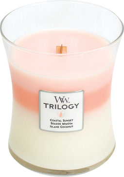 WoodWick Hourglass Medium Trilogy Geurkaars - Island Getaway