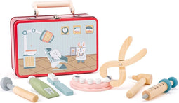 Woody tandarts set in koffer 91982 - Houten Speelgoed - Rollenspel