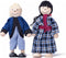 Woody Toys poppenhuis met poppen en meubeltjes 91328