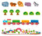Woody Treinset Zoo 60 Delig 93060