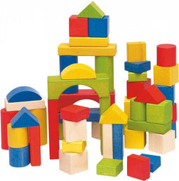 Woody Woody 50 bouwblokken naturel+gekleurd