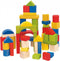 Woody Woody 50 bouwblokken naturel+gekleurd