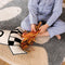 Woolable - Edgar Plans Kids - Wollen Vloerkleed - Astromouse - Ø100 cm