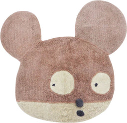 Woolable - Edgar Plans Kids - Wollen Vloerkleed - Miss Mighty Mouse - 120 x 120 cm