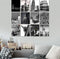Woondecoratie - Steden & Monumenten Decoratief MDF Schilderij (Set van 12) - Veelkleurig MDF - Afmetingen 20x15x0.3cm