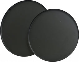 Woonexpress - Dienblad (set 2 Stuks) Abiko Zwart - Metaal Zwart - 2x35x35cm (HxBxD)