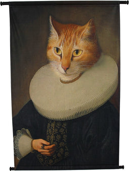Woonexpress - Wandkleed Kat Multi - Velvet Bruin - 110x83x0cm (hxbxd)