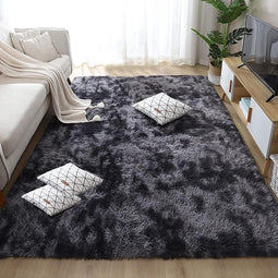 Woonkamervloerkleed, Modern, Hoogpolig, Pluizig, Super Zacht Tapijt, Antislip Onderkant, Shaggy Tapijt, Slaapkamer Tapijt (Donkergrijs, 200 x 300 cm)