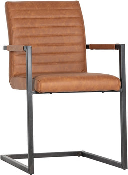 WOOOD Bas Eetkamerstoel - Pu - Cognac - 87x54x62
