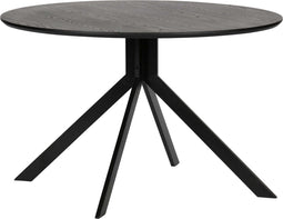 WOOOD Bruno Eettafel Rond - Mdf - Zwart - 75xØ120
