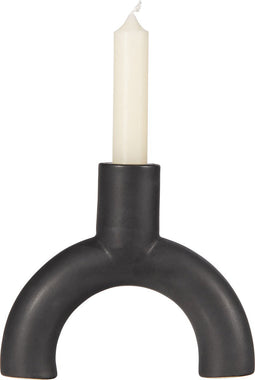 WOOOD Exclusive Jake Kandelaar - Keramiek - Zwart - 13,5x16x4