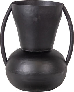 WOOOD Exclusive Siep Vaas - Metaal - Zwart - 44x35x30